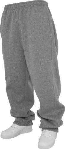 Urban Classics Mens Sweatpants TB014B Drawstring Joggers, Sport Trousers with Elastic Waist, Tracksuit Trousers with Elasticated Zipped Ankles, Loose Fit (pack of 1)