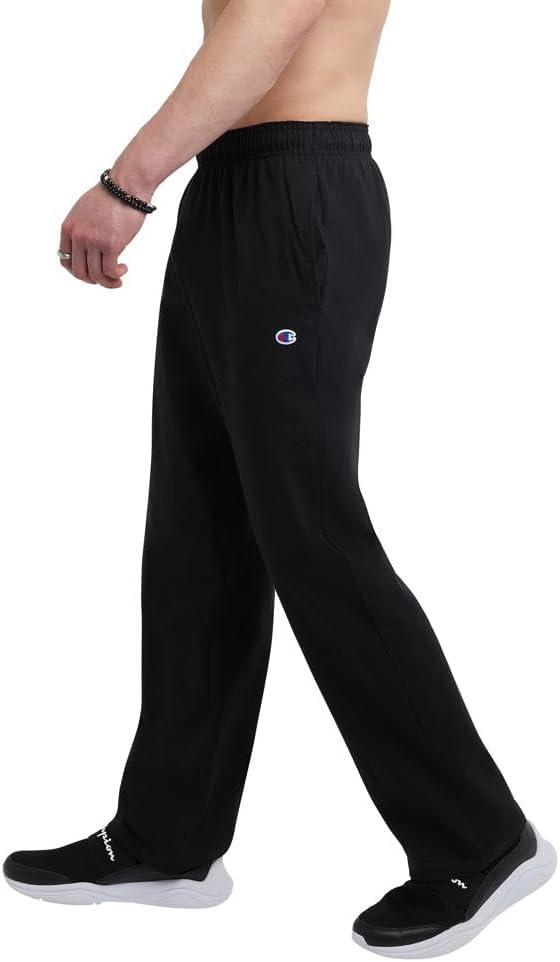 Champion Men's Open Bottom Light Weight Jersey Sweatpant