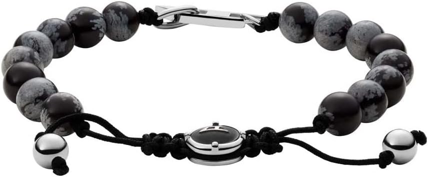 Diesel Men's Semi-Precious Bracelet with slider clasp, Polished, lenth 17.5 cm - 25 cm