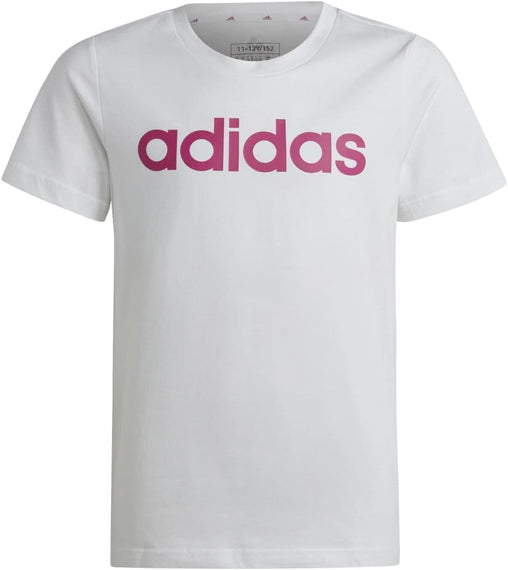 adidas Girl's Essentials Linear Logo Cotton Slim Fit T-Shirt