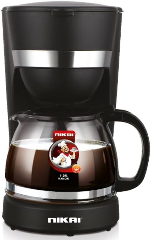 Nikai Coffee Maker,10-12Cups, Black - NCM1210AX 2 Years Warranty