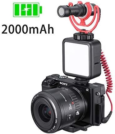 ULANZI VL49 2000mAh LED Video Light w 3 Cold Shoe Mounts Type C Charging Soft Light Panel for DJI OSMO Mobile 3 Pocket Zhiyun Smooth 4 Sony RX100 VIICanon G7X Mark III A6400 6600 GoPro 8 7 6 5 Vlog