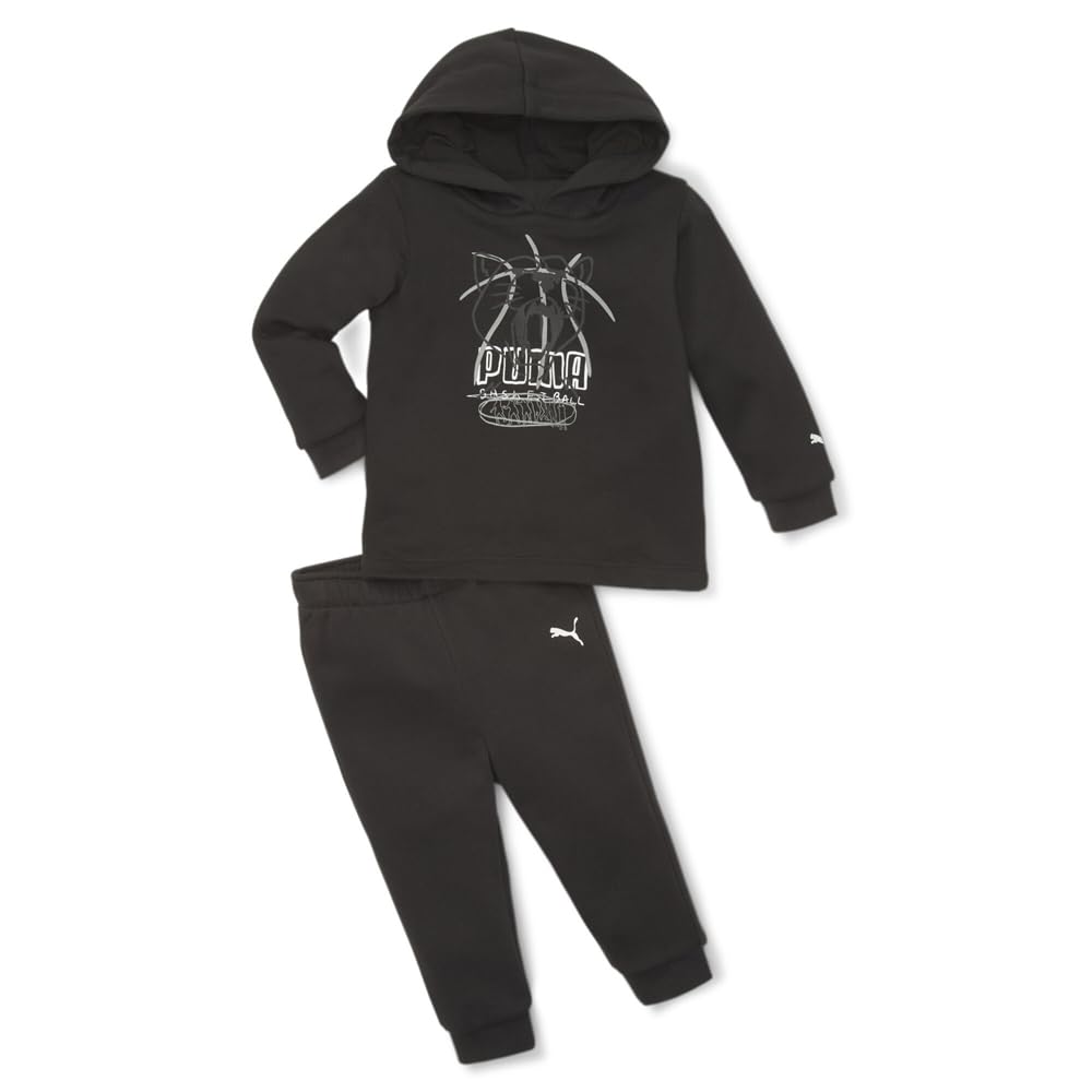 PUMA Toddler Boys Minicats Baseball Hoodie & Pants Set Athletic Tops Casual Hoodie - Black