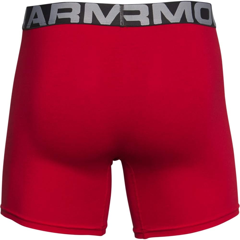 Under Armour Men's Charged Cotton 6-inch Boxerjock 3-Pack