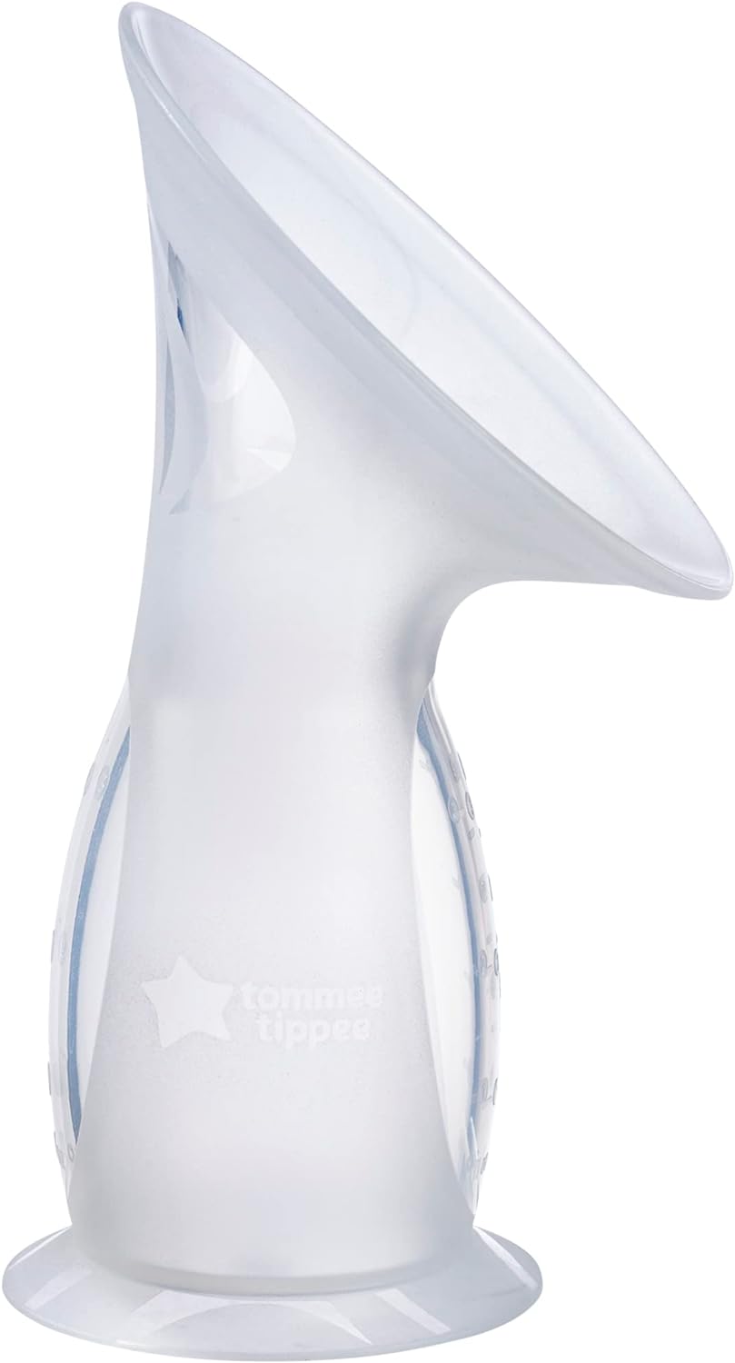 Tommee Tippee Silicone Manual Breast Pump and Let Down Catcher to Express, Relieve or Catch Excess Breast Milk, Includes Sterilising Lid, 100ml, One Size