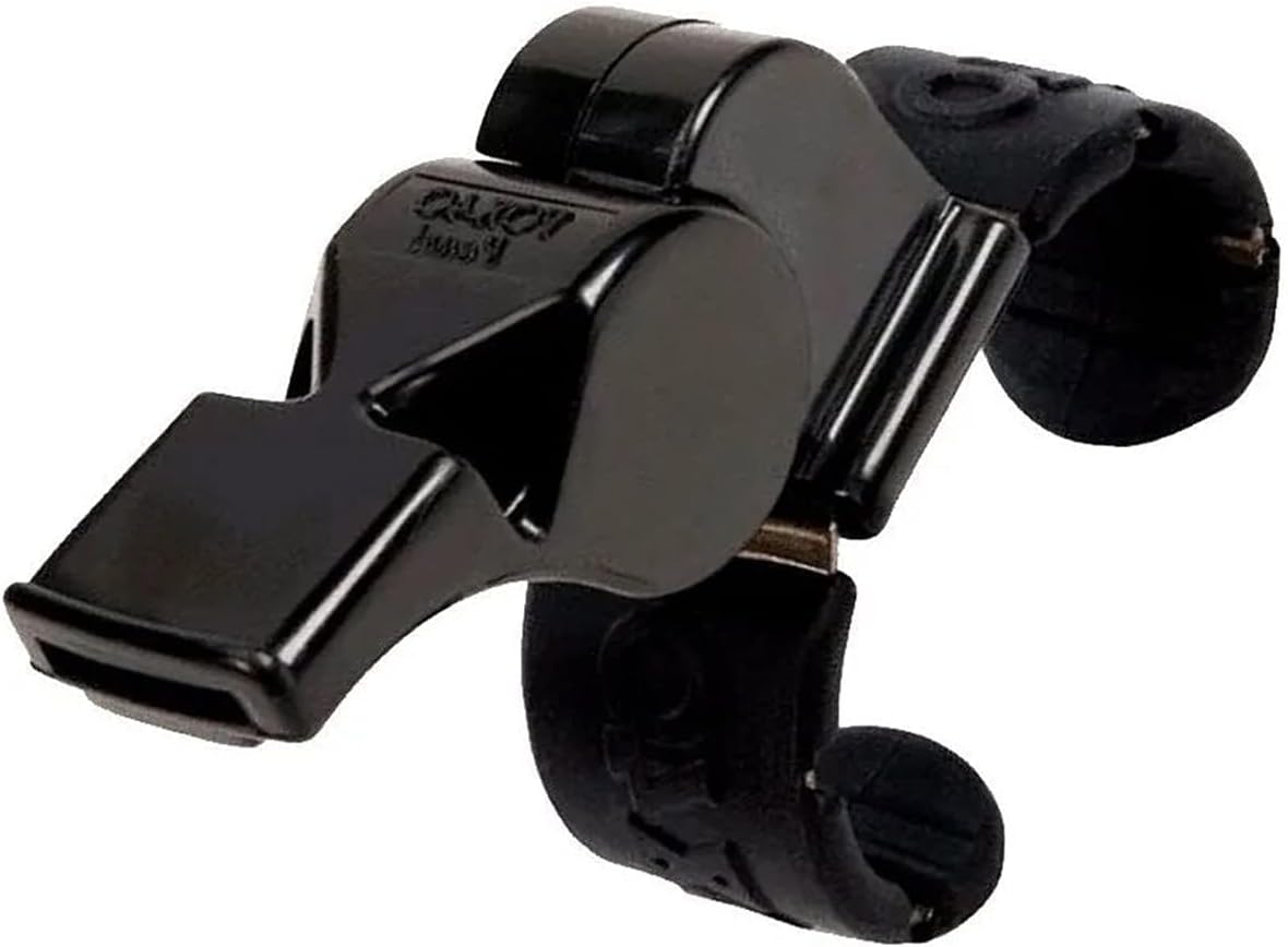 Fox 40 2300001 ABS Plastic Classic Finger Grip Whistle (Black)