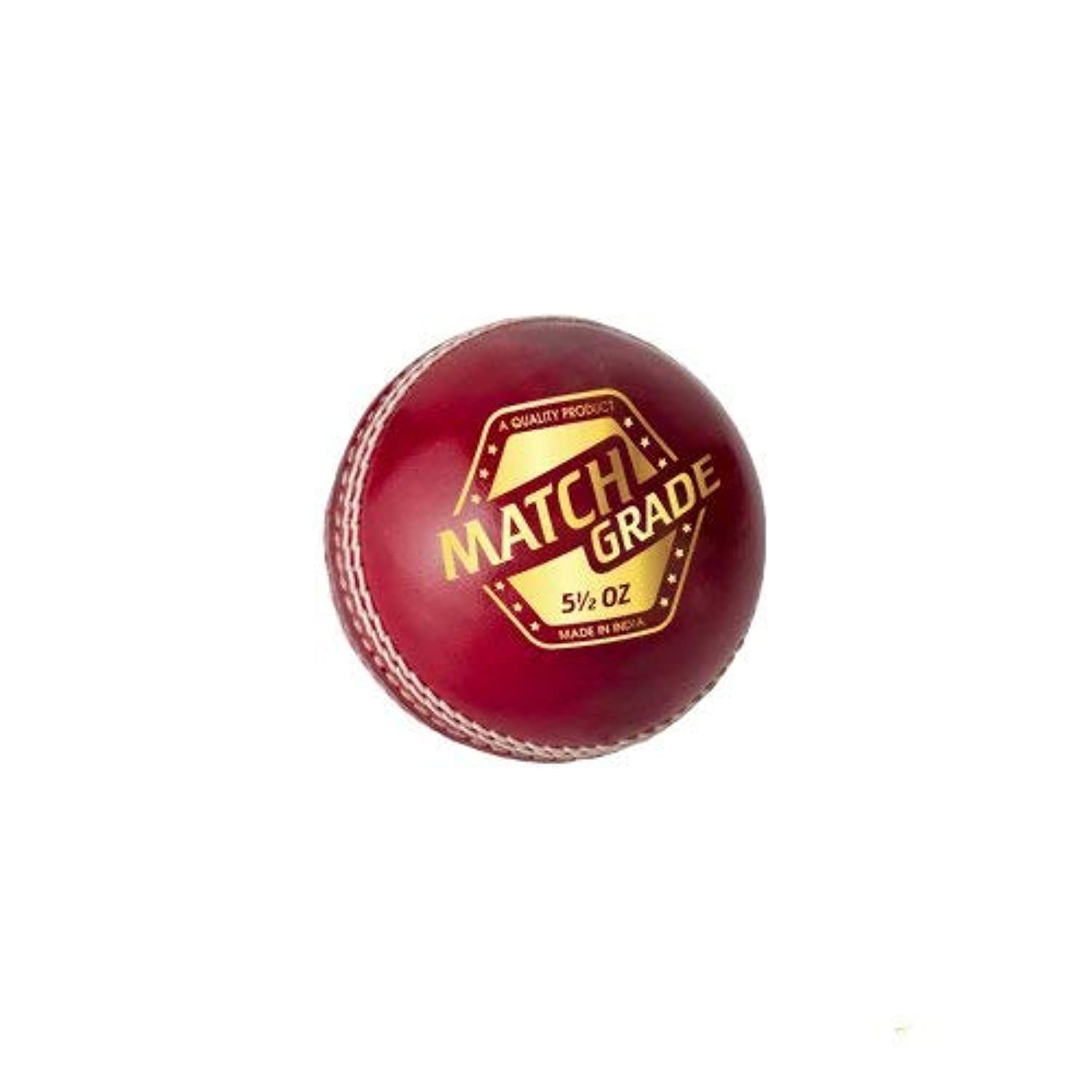 DSC Match Grade Cricket Leather Ball (Red)