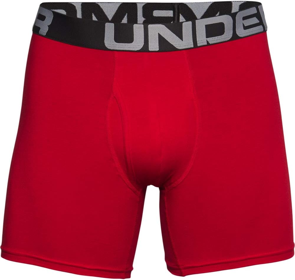 Under Armour Men's Charged Cotton 6-inch Boxerjock 3-Pack