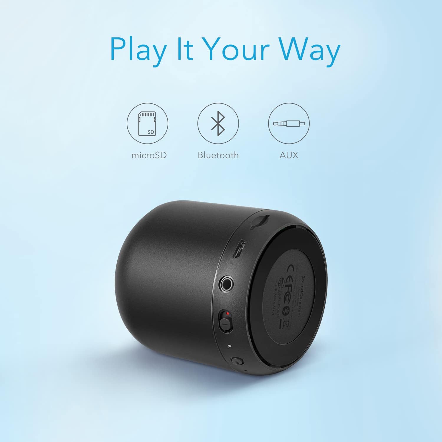 Anker Soundcore Mini, Portable Bluetooth Speaker with 15 Hours Playtime, 66ft Bluetooth Range, Enhanced Bass, and Noise Cancelling Microphone