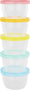 Badabulle Baby Bowls with Lid/Food Storage Containers - 5 X 250ml