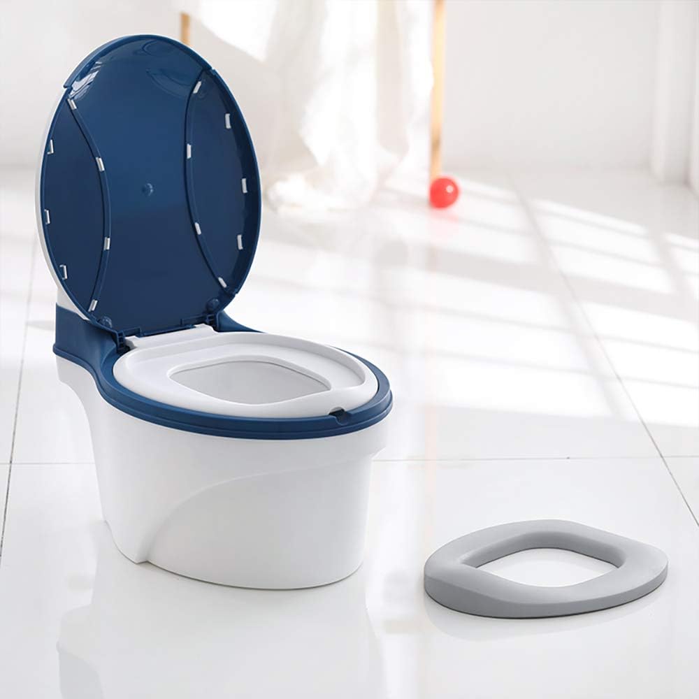 Eazy Kids - Potty Training Seat | Toddler Boy Girl Potty Seat | Pee Guard | Removable Bowl | Suction Bottom | Urinal | 1-8Years | Blue