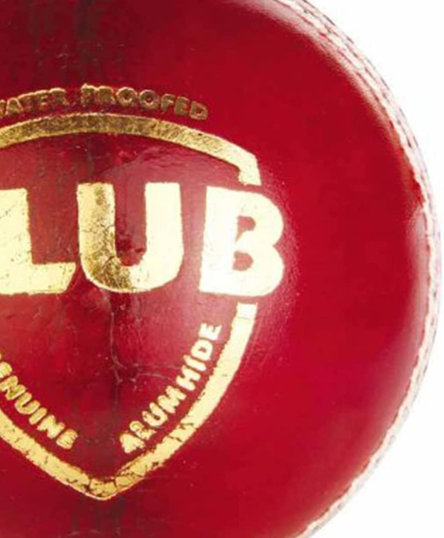 SG Club Leather Ball (Red), Pack of 1