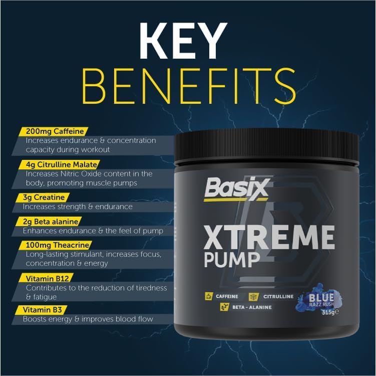 Basix Xtreme Pump Blue Razz Rush 315g