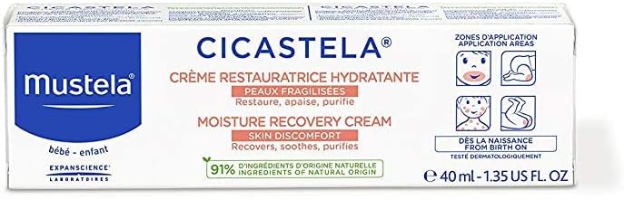 Mustela Cicastela Moisture Recovery Cream Multipurpose Ointment for Skin Discomfort, 40ml
