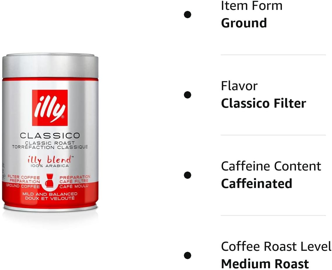 Illy Classico Classic Roast Filter Coffee, 250 G
