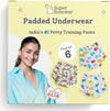 superbottoms Padded Underwear (Pack of 6) | Waterproof Pull up Underwear | Potty Training Pants for Babies | Pull up Unisex Trainers|,Size 1 (1-2 Years),Waist(in cm) 32-34 (unstretched)