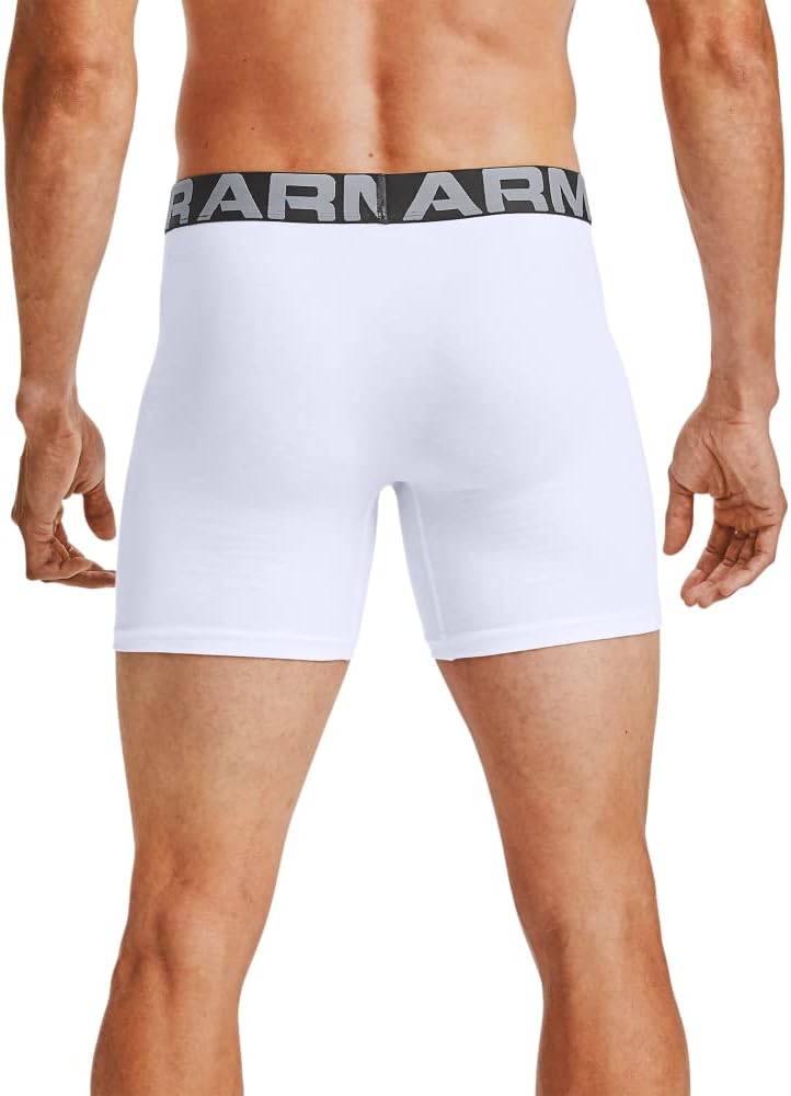 Under Armour Men's Charged Cotton 6-inch Boxerjock 3-Pack