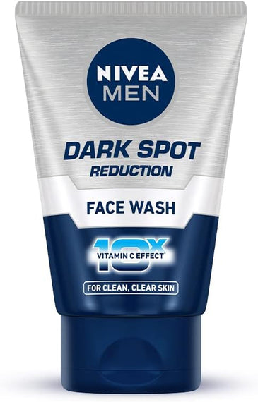 NIVEA Men Face Wash, Dark Spot Reduction, for Clean & Clear Skin with 10x Vitamin C Effect, 100 g
