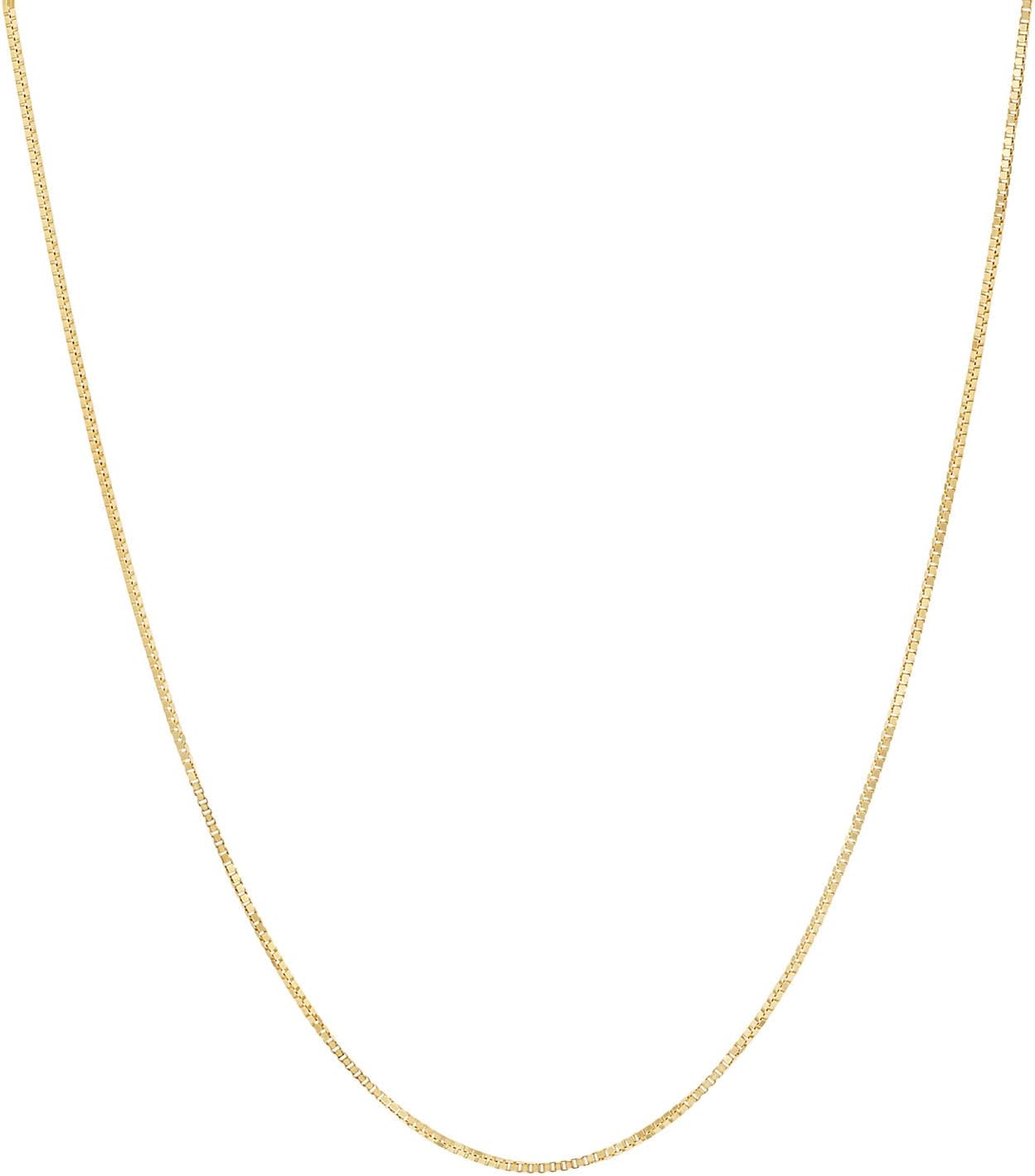 Vavily Minimalist Thin Gold Chain 18K Gold Thin Box Chain Necklace Short Small Gold Chain Choker Necklaces for Women