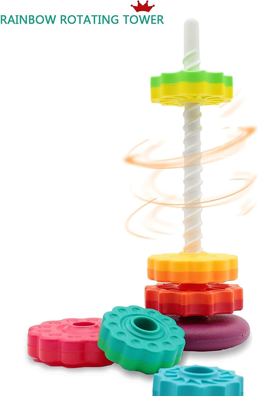 XICEN Spinning Stacking Toys,Spin Toys ABS Plastic Design,Focus on Children Educational and Interactive Learning's Stack Toys, Suitable for Gifts for Boys and Girls