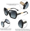 FEISEDY Polarized Women Square Sunglasses Sparkling Composite Shiny Frame B2289