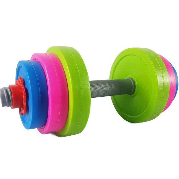 RAINBOW TOYFROG Toys Dumbbells -Kids Workout Equipment Set- Pretend Toddler Gym Stuff Weights for Exercises -Adjustable Dumbbell Fill with Beach Sand or Water