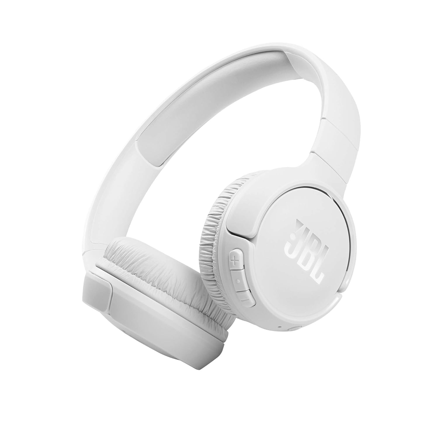 JBL Tune 510BT Wireless On Ear Headphones, Pure Bass Sound, 40H Battery, Speed Charge, Fast USB Type-C, Multi-Point Connection, Foldable Design, Voice Assistant - White, JBLT510BTWHTEU