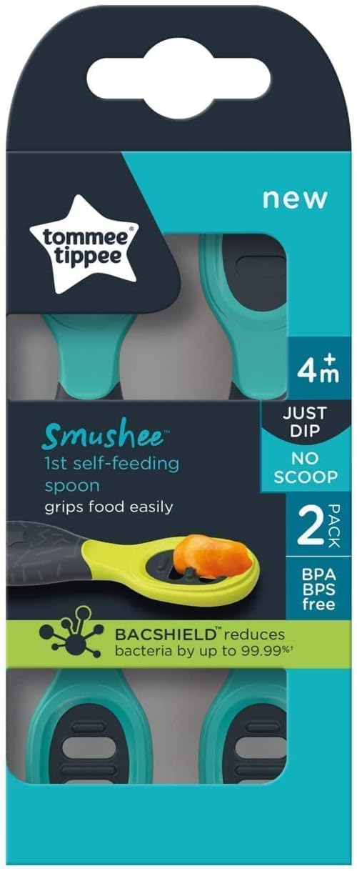 Tommee Tippee Smushee First Self Feeding Spoon, 4 m+ ( Pack of 2)