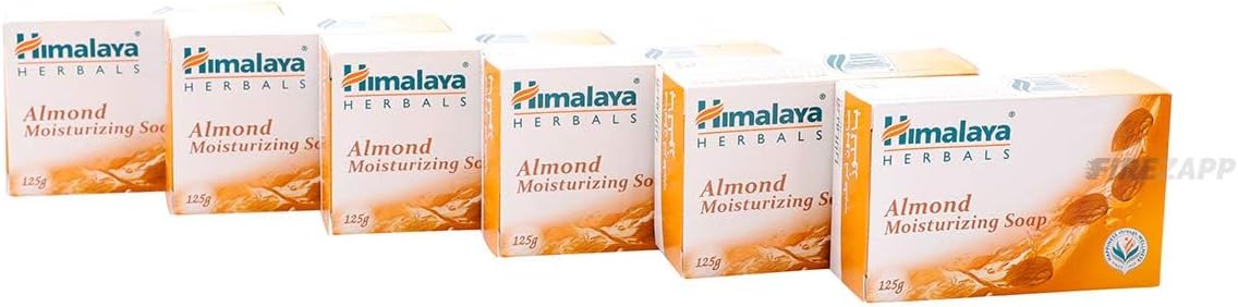 Himalaya Almond Moisturizing Soap Bar, Pack of 6 - 125 g