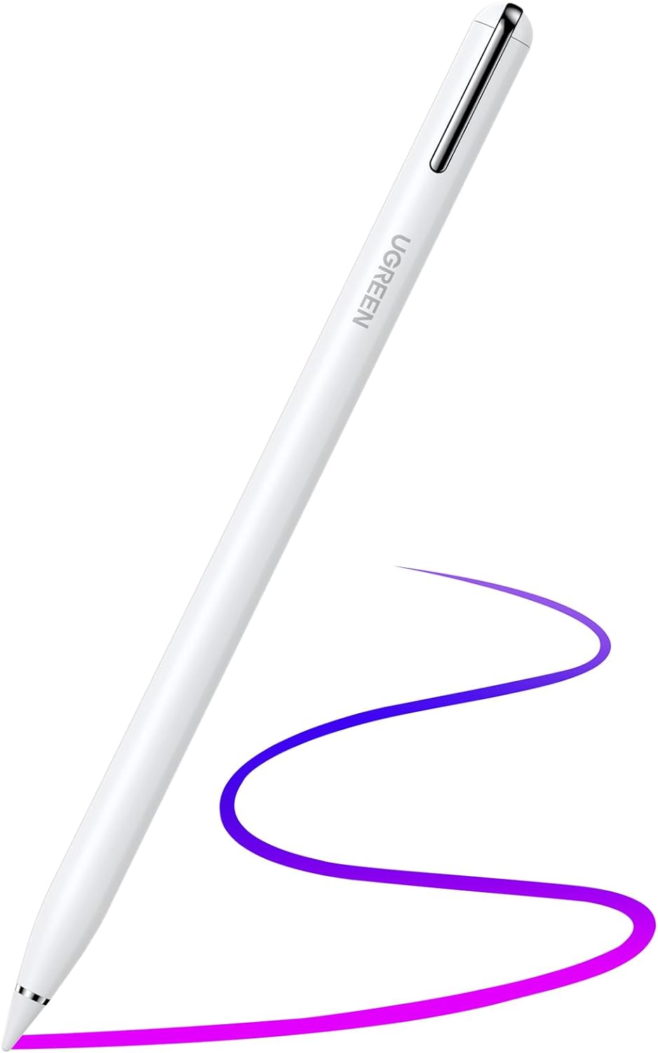 UGREEN Stylus Pen for Apple iPad【Tilt Sensitivity】【Strong Magnetic】Palm Rejection, Universal iPad Stylus Pencil 1/2 Generation, iPad Pencil for iPad 2018-2022,iPad, iPad Pro, iPad Air, iPad Mini-White