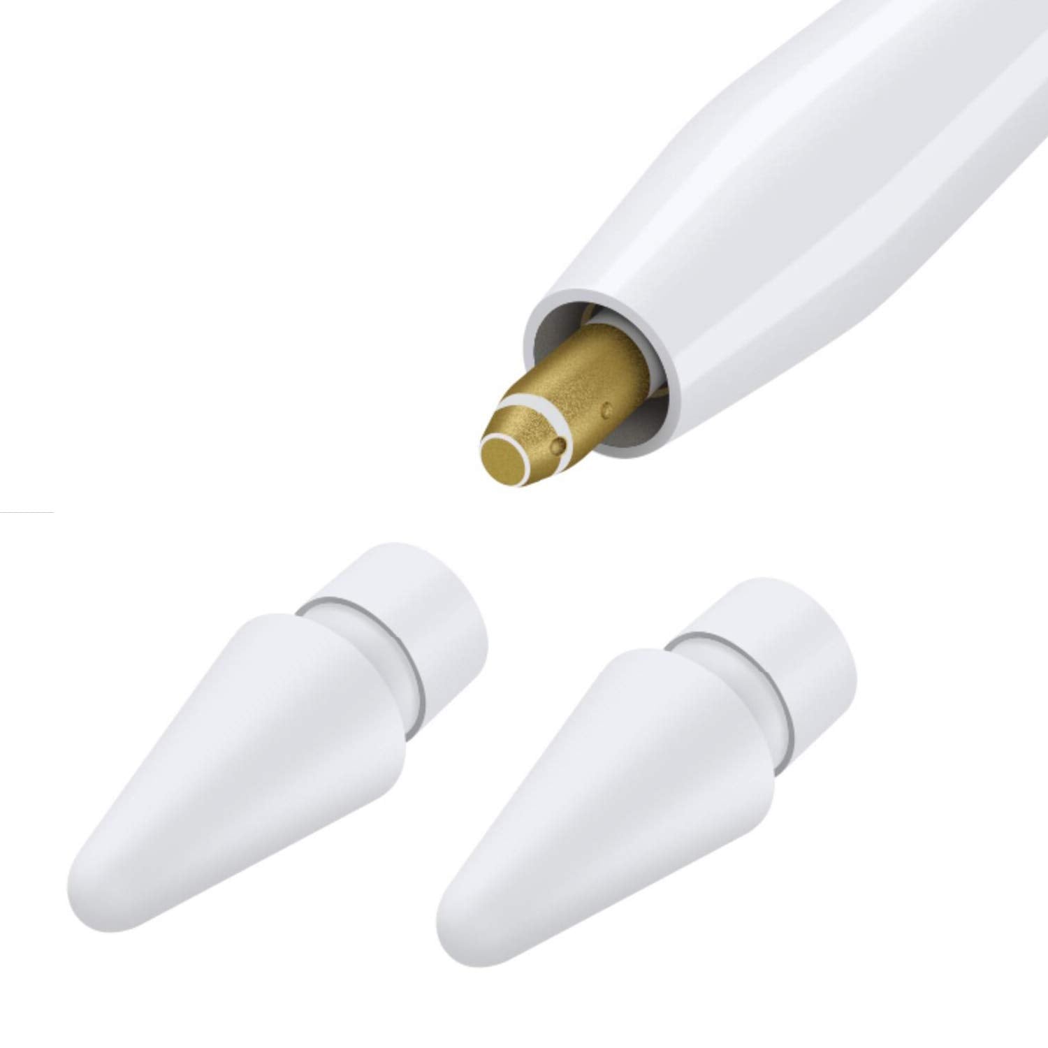 Replacement Tips Compatible with Apple Pencil 2 Gen iPad Pro Pencil - Apple Pencil iPencil Nib for iPad Apple Pencil 1 st/Pencil 2 Gen White 2 Pack