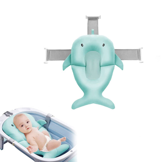 Baby Bath Pad, Adjustable Non-Slip Floating Infant Bath Support Cushion, Baby Bath Pillow for Bathtub, Bath Tub Seat Mat For New Born, Infants Bathing Support, Bath Organizers, 0-12 Months