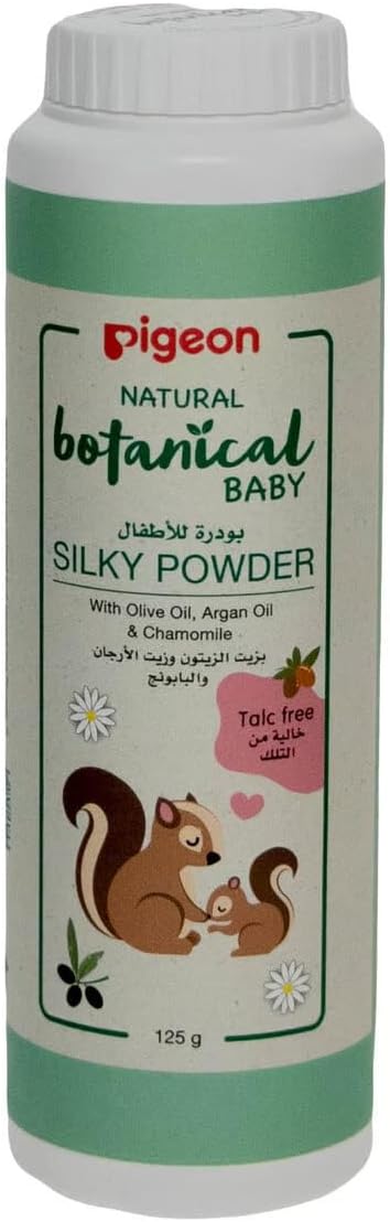 Pigeon Natural Botanical Baby Silky Powder with Olive, Argan & Chamomile 125 gm