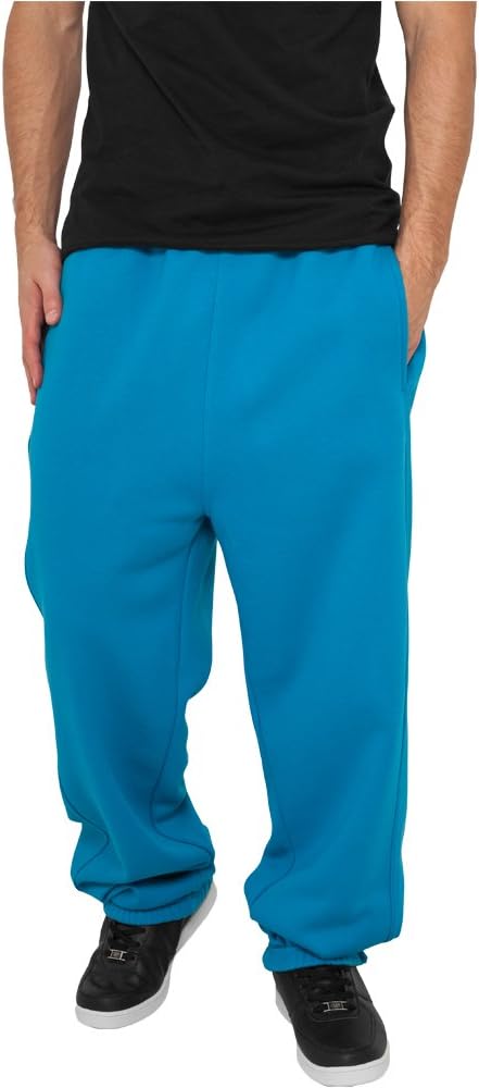 Urban Classics Mens Sweatpants TB014B Drawstring Joggers, Sport Trousers with Elastic Waist, Tracksuit Trousers with Elasticated Zipped Ankles, Loose Fit (pack of 1)