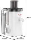 Moulinex Fruitelia Plus Juice Extractor, 350 Watts, White, Plasticl, Ju370127, min 2 yrs warranty