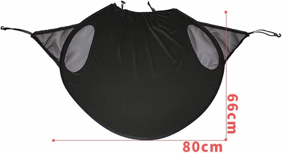 Baby Pram Sun Shade Cover, Universal Stroller Sunshade Cover Anti-UV, Portable Baby Stroller Awning Pushchair Sun Canopy Windproof Waterproof with Arched Hard Support (Black)