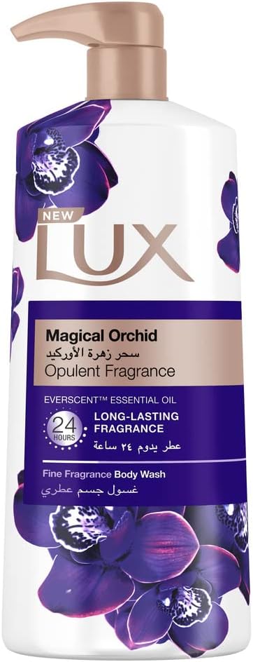 Lux Perfumed Body Wash Magical Orchid For 24 Hours Long Lasting Fragrance, 700ml & Sunsilk Shampoo Black Shine, 700 Ml