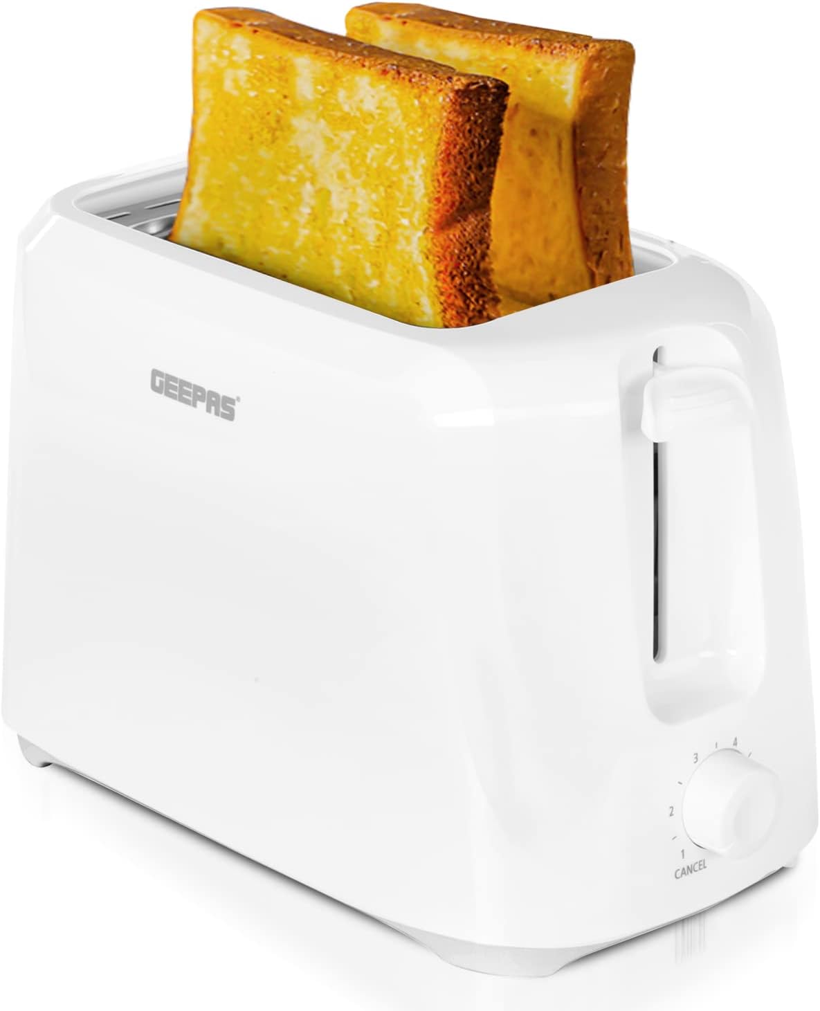 Geepas Bread Toaster, White, Gbt36515