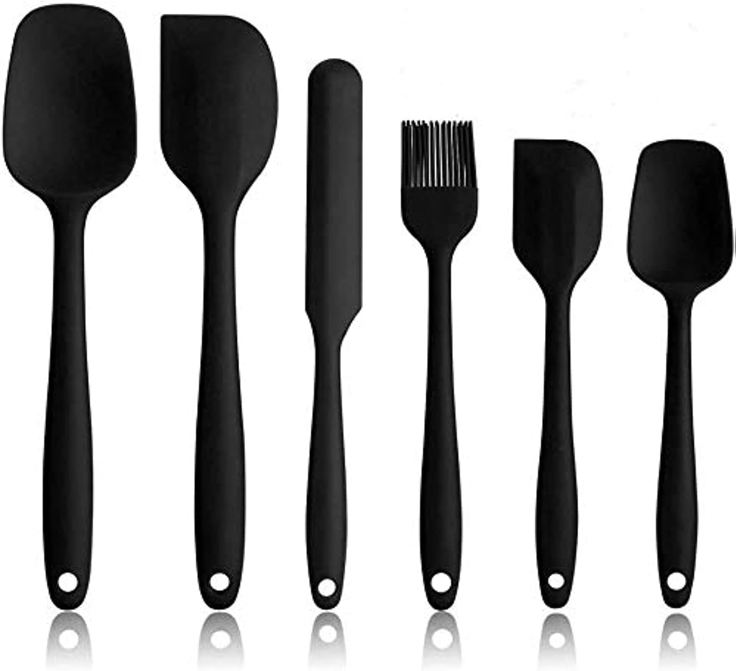 Sky-Touch Silicone Spatula Set - 6 Piece Non-Stick Rubber Spatula Set, Heat-Resistant Spatula Kitchen Utensils Set For Cooking, Baking And Mixing