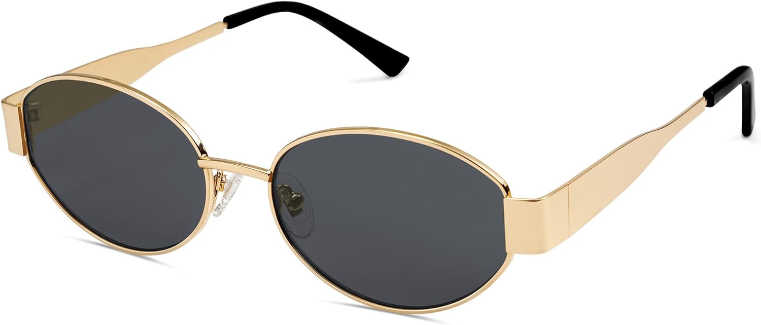 SOJOS Retro Oval Sunglasses for Women Men Trendy Sun Glasses Classic Shades UV400 Protection SJ1217