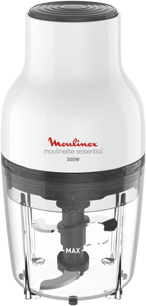 Moulinex moulinette essential chopper, 300 watts, white /black, plastic, dj520127, min 2 yrs warranty