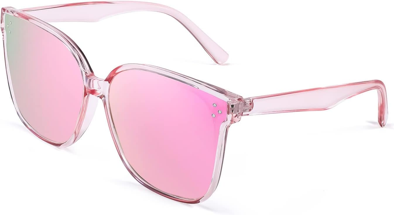 FEISEDY Polarized Fashion Sunglasses Oversized Women Men Retro Square Sun Glasses Big Vintage Shades UV Protection B2600