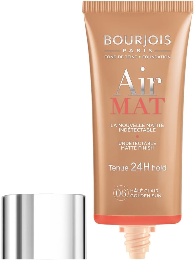 Bourjois Air Mat Tenue 24H Hold Foundation, 06 Golden Sun