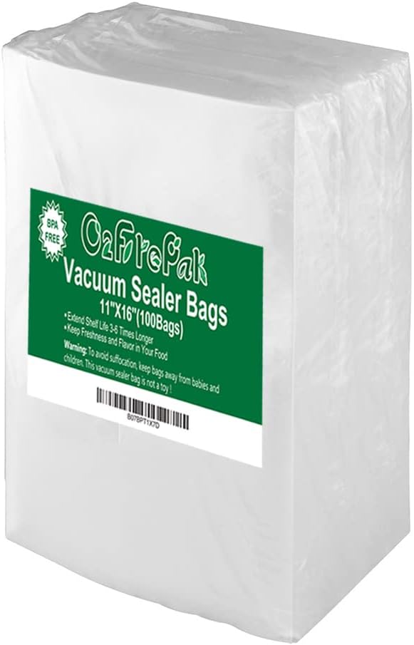 O2frepak 100 Gallon Size11" x 16" Vacuum Sealer Bags with BPA Free and Heavy Duty, Vacuum Seal Food Sealer Bags,Great for Food Storage Vaccume Sealer PreCut Bag