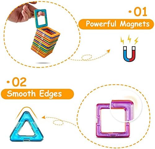 McDou 46 PCS Building Blocks Set,STEM Building Block Preschool Educational Construction Kit DIY Creative 3D Magnetic Toys For Boys Girls Kids Toddlers Children