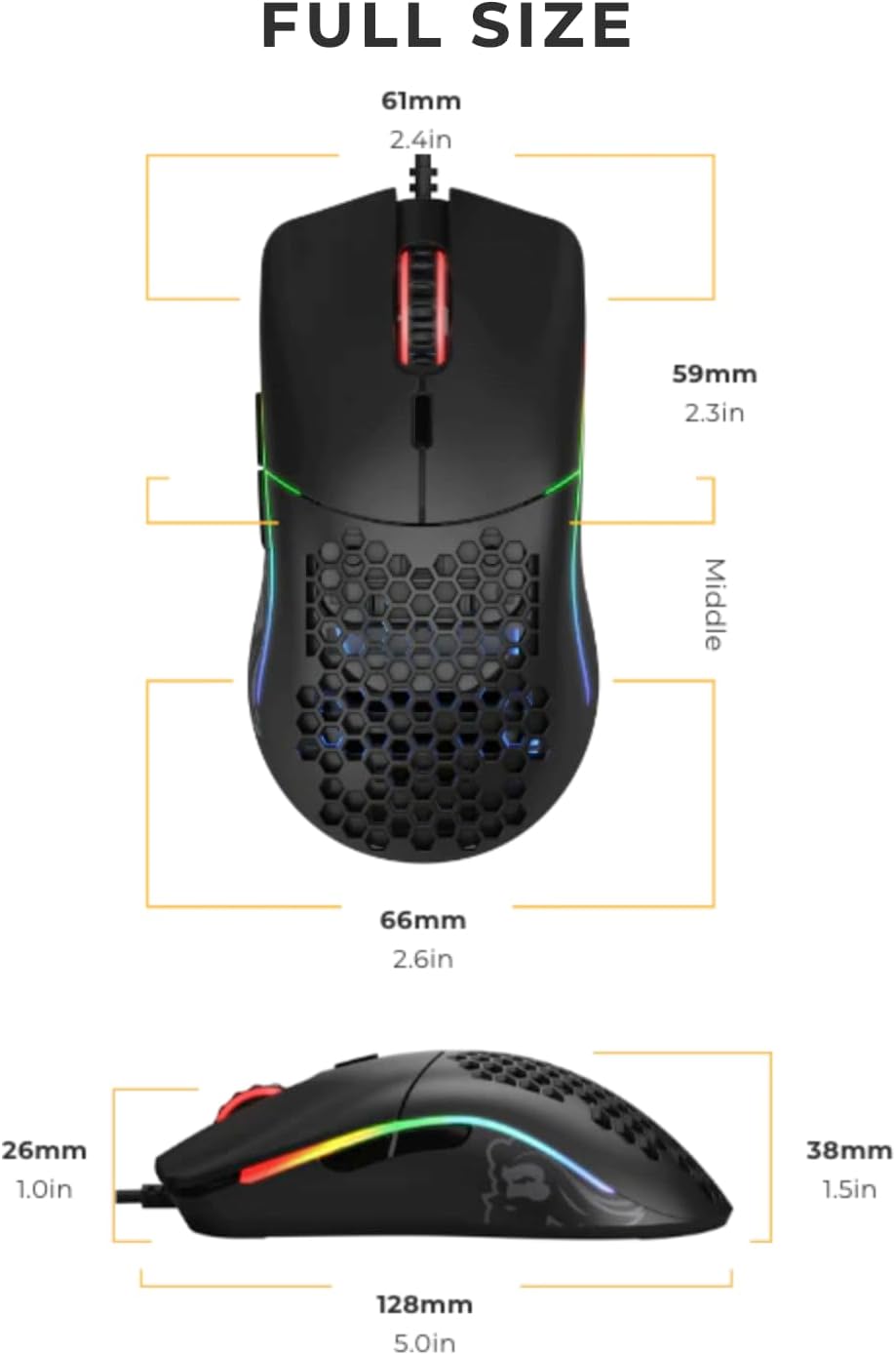 Glorious Gaming Mouse Model O MinUS - Matte Black