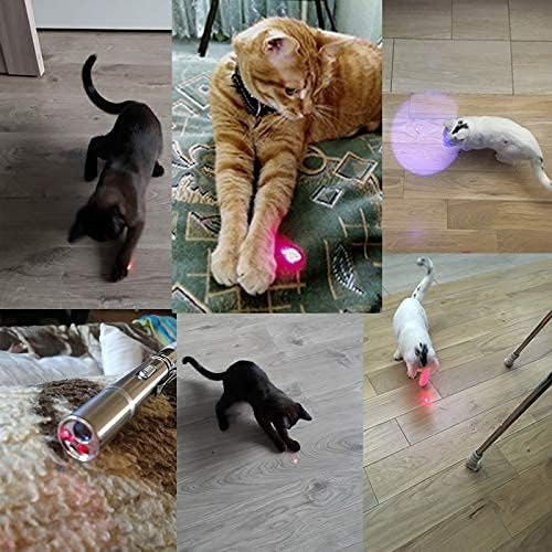 Cat Laser Toy, Laser Pointer Interactive Toys for Indoor Cats Dogs, Red Dot Light Lazer Pointer, Long Range 3 Mode USB Rechargeable Pet Kitten Chase Exercise Toy, Small Laser Presentation Clicker Pen