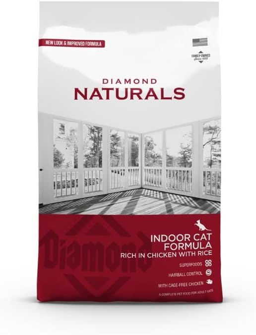 Diamond Naturals Indoor Cat Formula Rich in Chicken with Rice 1kg