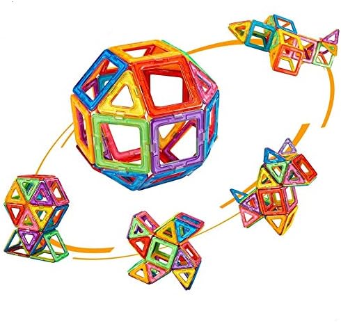 McDou 46 PCS Building Blocks Set,STEM Building Block Preschool Educational Construction Kit DIY Creative 3D Magnetic Toys For Boys Girls Kids Toddlers Children
