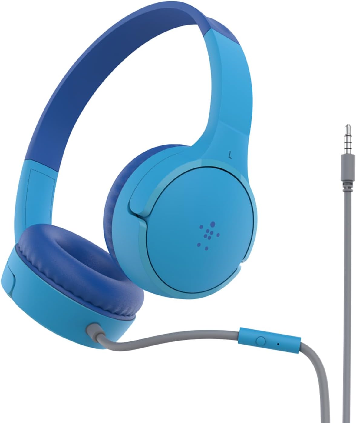 Belkin SoundForm Mini Kids Wireless Headphones with Built in Microphone, On Ear Headsets Girls and Boys For Online Learning, School, Travel Compatible with iPhones, iPads, Galaxy and more - Blue